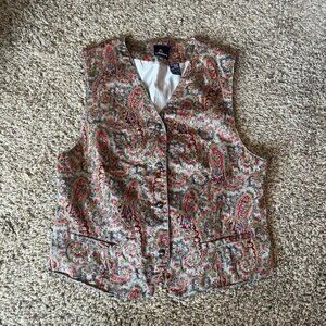 Vintage Lizsport paisley patterned vest top